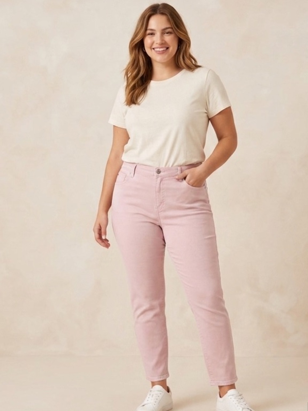 Buffalo David Bitton Light Pink Ankle Jeans